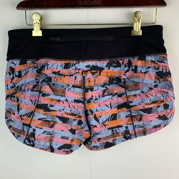 Lululemon women’s Speed Up Short 2.5" inversion Multi / Black Size 4 activewear - Picture 2 of 6